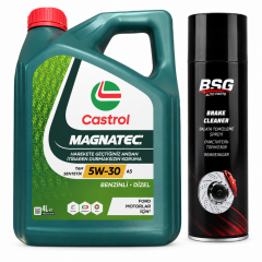 CASTROL MOTOR YAĞI MAGNATEC 5W-30 A5 4 Litre + Balata Spreyi 500 ml