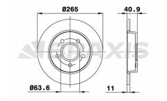 Braxis ARKA FREN DISK AYNASI FOCUS II 04 /> FOCUS II C MAX 03>07 C MAX 07 /> 1.6TI 16V / 1.6TDCI / 1.8 MAZ