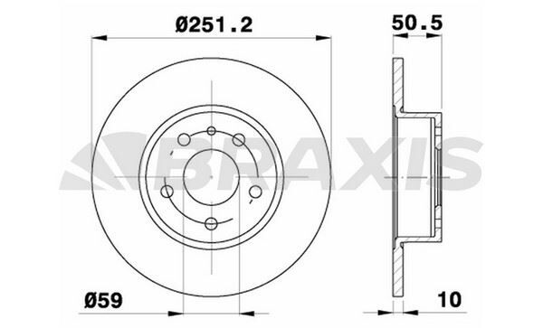 Braxis ARKA FREN AYNASI ALFA 147 / 156 / 164 1,6 16V 01 / 01>1,9 JTD 06 / 03 / 2,0 16V