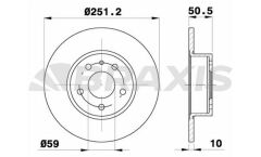 Braxis ARKA FREN AYNASI ALFA 147 / 156 / 164 1,6 16V 01 / 01>1,9 JTD 06 / 03 / 2,0 16V