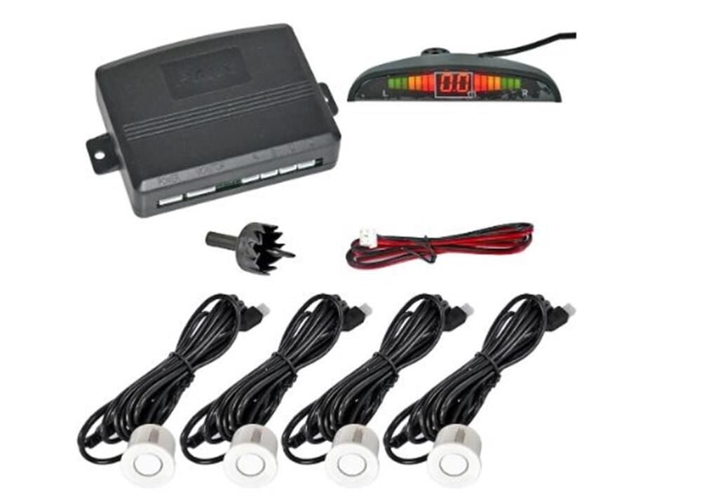 PMX PARK SENSÖRÜ EKRANLI BİBİP SESLİ 4 SENSÖR BEYAZ