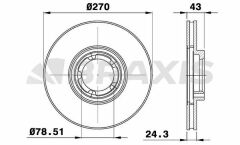 Braxis ON FREN AYNASI HAVALI TRANSIT TOURNEO TRANSIT 2,0 / 2,4 / 2,5D / 2,5TD 94>00 15 JANT