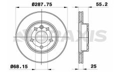 Braxis ON FREN DISK AYNASI HAVALI GALAXY 1.9TDI / 2.0I / 2.3 16V / 2.8I V6 (03 / 1995 04 / 2001)