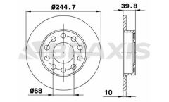 Braxis ARKA FREN DISK AYNASI A80 91>94 A4 00>04 A4 AVANT 01>04 A4 CABRIOLET SEAT EXEO 08>