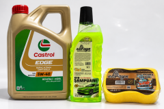 CASTROL EDGE DPF MOTOR YAĞI 5W-40 4 Litre + Oto Şampuan 1000 ml + Yıkama Süngeri