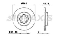 Braxis ON FREN DISK AYNASI HAVALI HONDA JAZZ CITY 2008> CIVIC 2001 2006 (262X4)