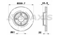 Braxis ON FREN DISK AYNASI NISSAN MICRA MK4 NOTE II 1.2I
