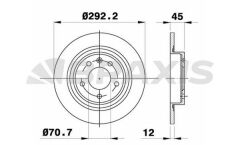 Braxis ARKA FREN DISK AYNASI OPEL ASTRA J CASCADA ZAFIRA