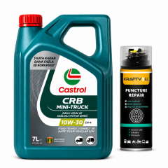 CASTROL 10W-30 TECTİON F-TR MINI-TRUCK 7 Litre + Lastik Tamir Kiti 400 ml