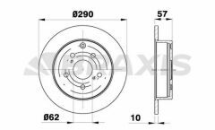 Braxis ARKA FREN DISK AYNASI HAVALI COROLLA 1.6 1.8 2.0 VERSO D 4D 04>09 290X5