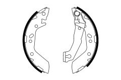 Braxis ARKA FREN BALATASI PABUC KAMPANA GENIS TIP HYUNDAI HYUNDAI ACCENT 1.3 1.5. 1.6 2000-2005 EXCEL 1990-