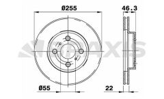 Braxis ON FREN AYNASI HAVALI TOYOTA YARIS VVTI 06-13 KAMPANALI (255×4)