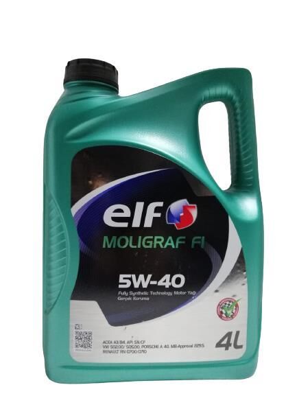 ELF MOLİGRAF F1 5W-40 4 LT BENZİNLİ ve DİZEL TAM SENTETİK Ü.T : 2022