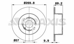 Braxis ARKA FREN DISKI (4 BIJON) VECTRA B 1,6I 16V 1,7 TD 1,8I 16V 95 >