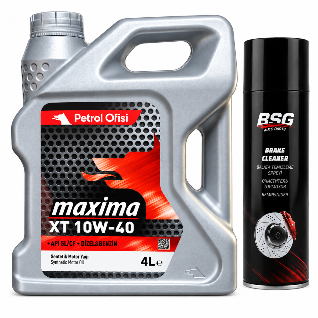 PETROL OFİSİ MAXİMA XT 10W-40 MOTOR YAĞI 4 Litre + Balata Spreyi 500 ml