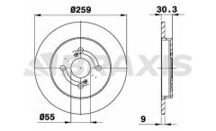Braxis ARKA FREN DISK AYNASI DUZ YARIS II 06>11 260X4