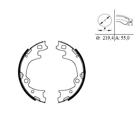 Braxis ARKA FREN BALATASI PABUC H100 KAMYONET 2004-> BONGO K2500 2004->