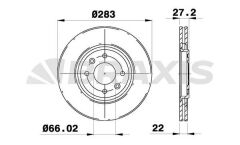 Braxis ON FREN DISK AYNASI XANTIA 93> XSARA 98> ZX 96 97 P306 GTI / XU10J4RS S16 97> P405 YM 2.0 16