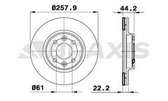Braxis ON FREN DISK AYNASI CLIO IV SYMBOL II LOGAN II MCV II SANDERO II 0.9 / 1.2 / 1.5DCI / 1.6 12> (4 BIJ