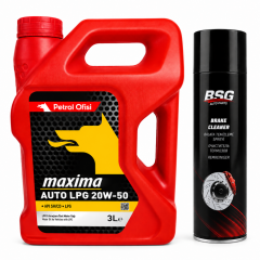 PETROL OFİSİ MAXIMA AUTO LPG 20W-50 3 Litre + Balata Spreyi 500 ml