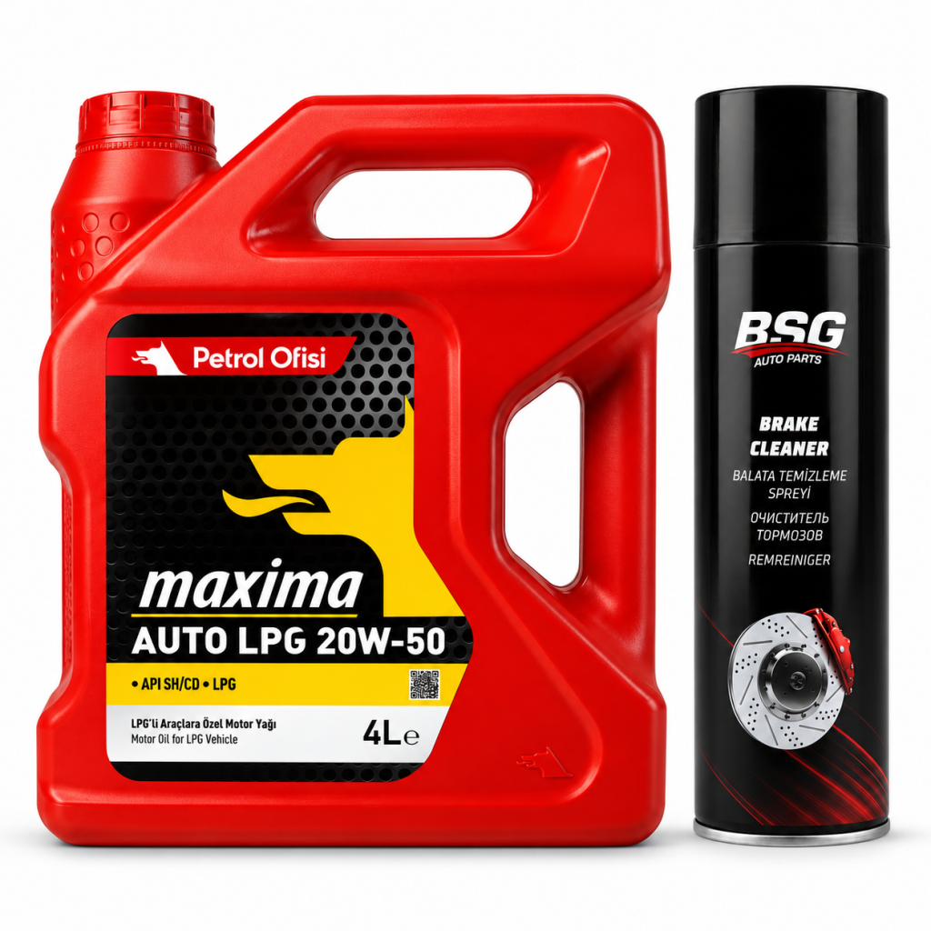 PETROL OFİSİ MAXIMA AUTO LPG 20W-50 4 Litre + Balata Spreyi 500 ml
