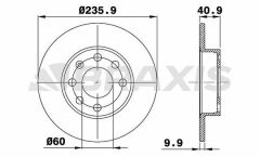 Braxis ON FREN DISK AYNASI CORSA A 1.2 / 1.3 / 1.4 83 89 KADETT D / E 1.2 / 1.3 / 1.4 84 90