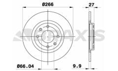 Braxis ON FREN DISK AYNASI P405 1.4 / 1.6 / 1.8 TD / 1.9 / 1.9D (HAVA SOGUTMASIZ)
