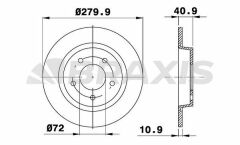 Braxis ARKA FREN DISK AYNASI DUZ MAZDA III 2.0 03> 07 MAZDA 5 V CR19 1.8 2.0 2.0CD 05> 280X5