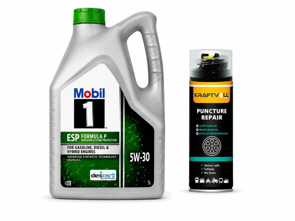 MOBİL 1 ESP FORMULA P DEXOS2 DPF MOTOR YAĞI 5W-30 5 Litre + Lastik Tamir Kiti 400 ml
