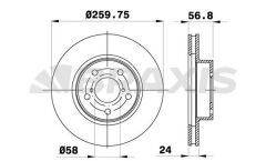 Braxis FREN AYNASI ON HAVALI SUBARU IMPREZA 4X4 98-10 LEGACY 94-03 (260X5)