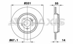 Braxis FREN DISKI ARKA ML-CLASS W163 98>05