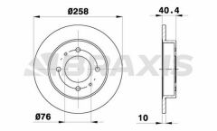 Braxis ARKA FREN DISK AYNASI HYUNDAI ELANTRA 1.6 1.8 2.0 00-06 LANTRA 90-95 258X4