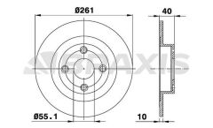 Braxis ARKA FREN DISK AYNASI 323 S VI BJ 1.4 16V / 1.4 / 16 09 / 98 10 / 03 323 F VI BJ 1.4 / 1.6 / 2.0 TD