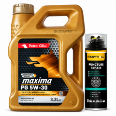 PETROL OFİSİ MAXİMA PG 5W-30 3.2 Litre + Lastik Tamir Kiti 400 ml