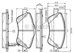 BOSCH FREN BALATASI ÖN COROLLA 1.33 1.4 D4D