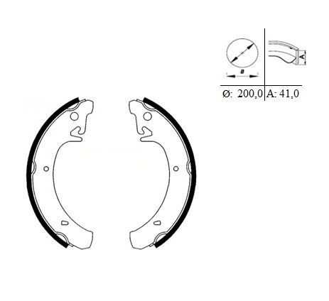 Pbs ARKA FREN BALATASI PABUC LADA SAMARA 86-96 VEGA 95-00 111 95-05 112 95 06-> NOVA 89-> (200x41)