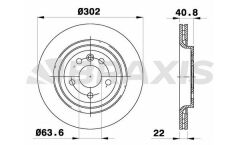 Braxis ARKA FREN DISK AYNASI HAVALI  S60 II (134)   10>15 S80 II (124)  10>16 V60 I (155, 157)  10>15 V70 I