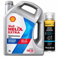 SHELL HELİX EXTRA PRO ARL 5W-30 3 5 Litre + Klima Bombası 200 ml