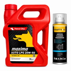 PETROL OFİSİ MAXIMA AUTO LPG 20W-50 3 Litre + Klima Bombası 200 ml