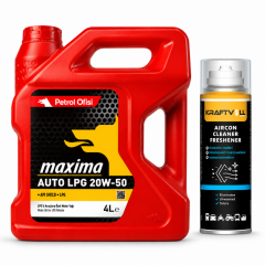 PETROL OFİSİ MAXIMA AUTO LPG 20W-50 4 Litre + Klima Bombası 200 ml