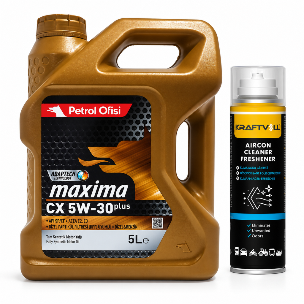 PETROL OFİSİ MAXİMA CX DPF PARTİKÜLLÜ 5W-30 5 Litre + Klima Bombası 200 ml