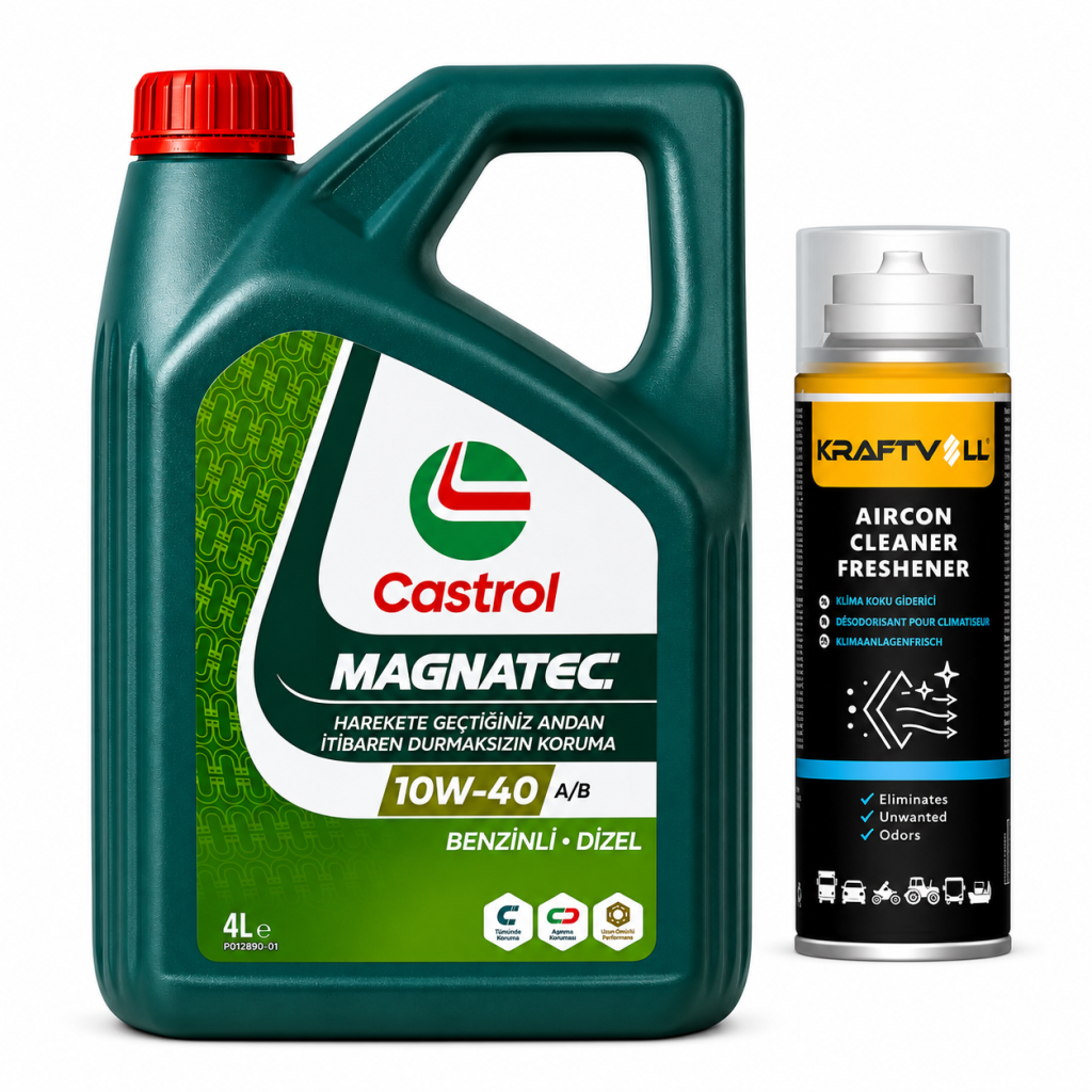 CASTROL 10W-40 A3/B4 MAGNATEC 4 Litre + Klima Bombası 200 ml