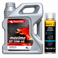 PETROL OFİSİ MAXİMA XT 10W-40 MOTOR YAĞI 4 Litre + Klima Bombası 200 ml