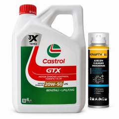 CASTROL GTX MOTOR YAĞI 20W-50 LPG 4 Litre + Klima Bombası 200 ml