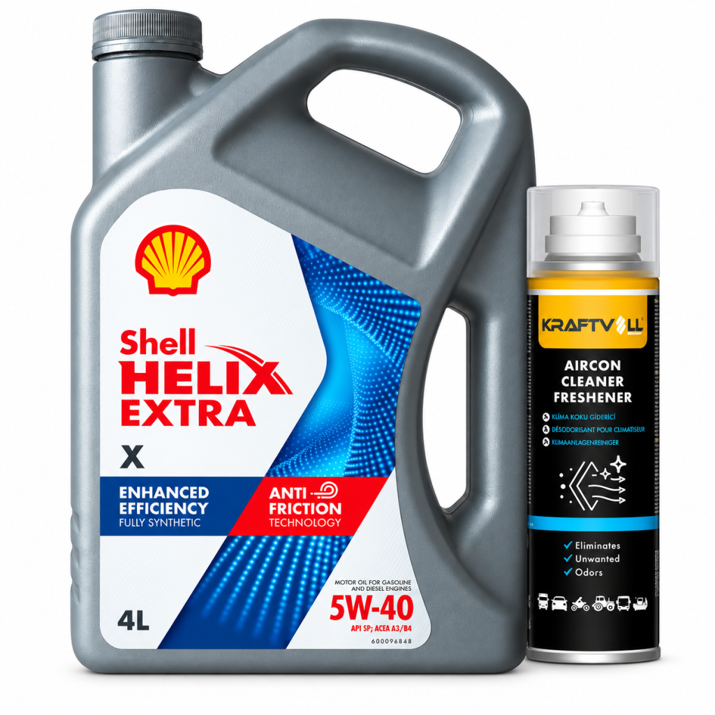 SHELL HELİX EXTRA X MOTOR YAĞI 5W-40 4 Litre + Klima Bombası 200 ml