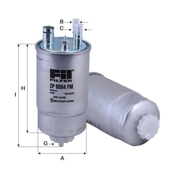 FİL ZP8084FM YAKIT FİLTRESİ DOBLO FİORİNO PUNTO YM