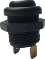 Denge PLASTIK BUTON TERMINALLI SIYAH 12-24 VDC / 10A 125-250 VAC / 2A