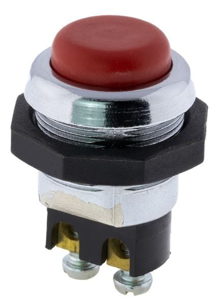 Denge METAL BUTON KIRMIZI 12-24 VDC / 10A - LIEBHERR / CASE IH / MACK / SANY