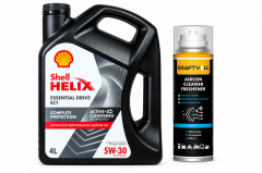 SHELL HELİX ESSENTIAL DRIVE ECT DPF 5W-30 4 Litre + Klima Bombası 200 ml