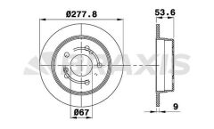 Braxis FREN DISKI ARKA W202 95>00 W203 00>07 CL203 04>08 W210 96>02 C208 97>02 W124 93>95